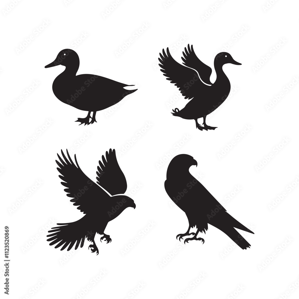 Fototapeta premium bird icon silhouette vector illustration