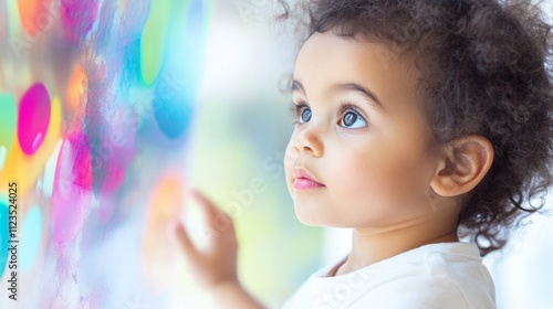 child, behavior, preschool, education, early years, cognition, curiosity, learning, development, youth, gaze, picture, wall, eyes, wide, fascinated, window, floor, book, concentration, comfort, cleanl photo