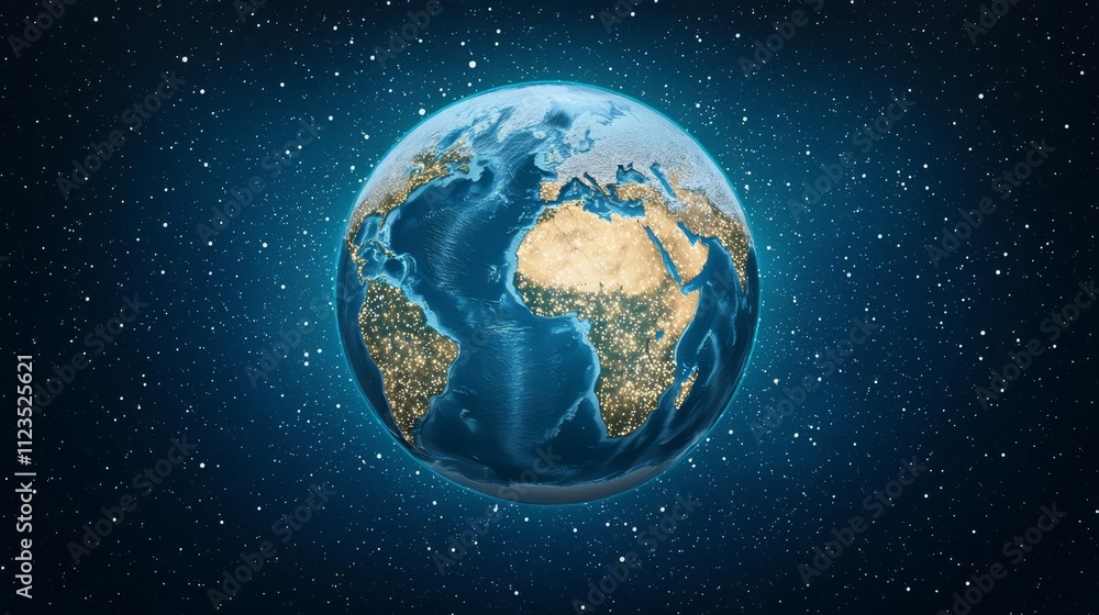Obraz premium A stunning view of Earth from space.