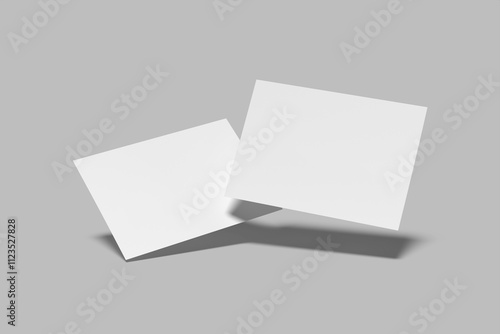 a5 landscape flyer blank mockup