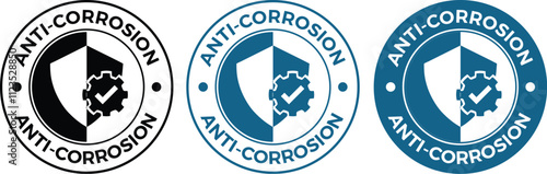 Anti-corrosion logo badge vector. Suitable for business, industry and product label