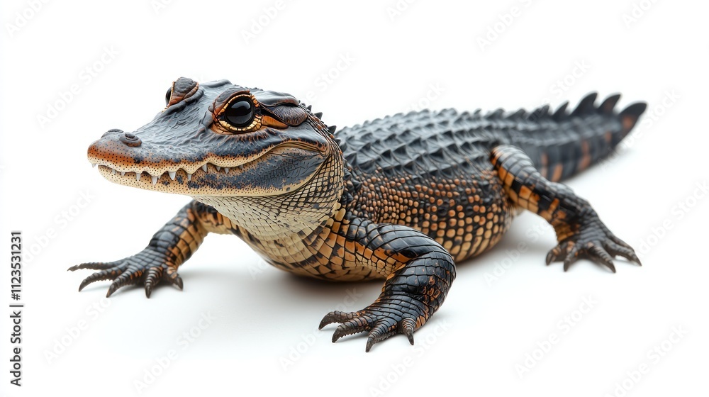 Fototapeta premium Crocodile isolated on white background