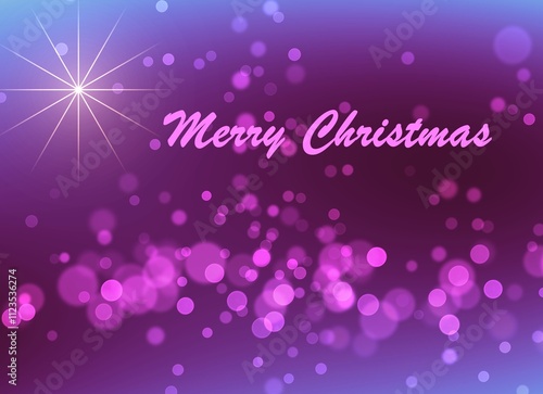 Happy a Merry Christmas  as background of the colorful bokeh. Religion and Tradition