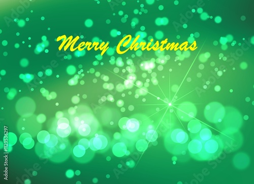 Happy a Merry Christmas  as background of the colorful bokeh. Religion and Tradition