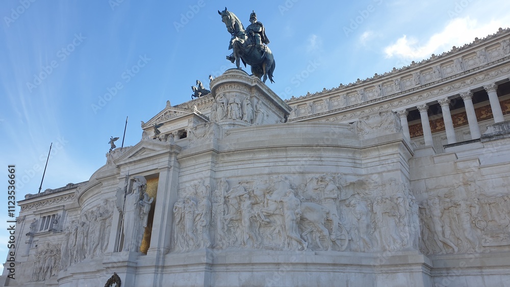 Obraz premium Italy, Rome, architecture, statues, work of art, history, marble, painting, fresco, temple, city, capital, museum