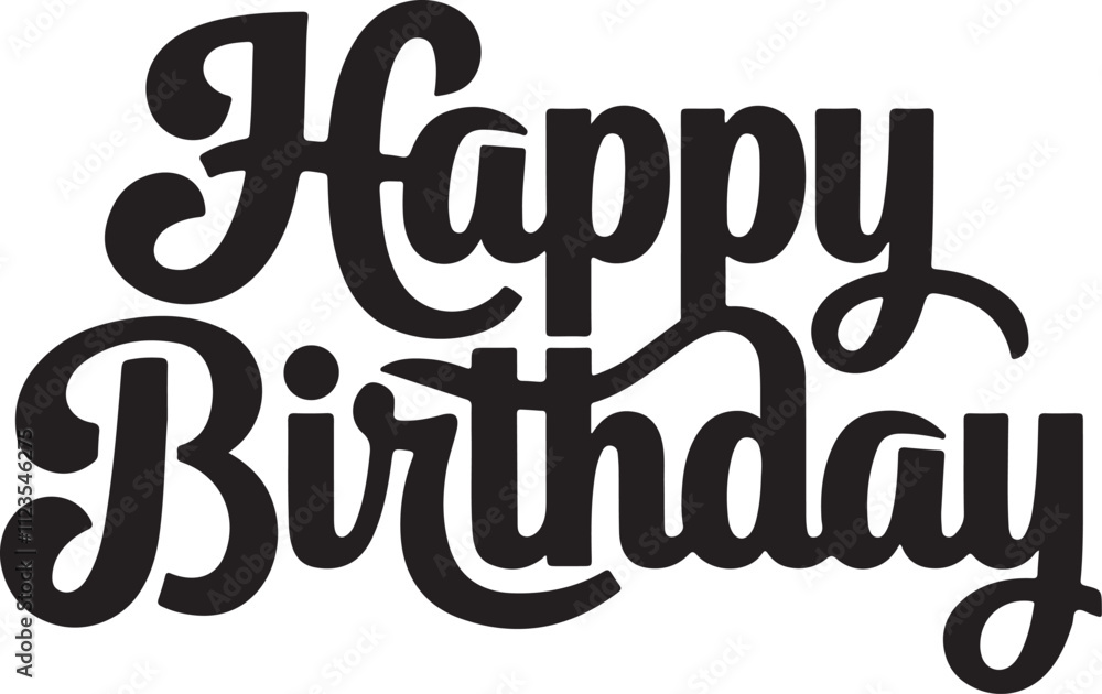 Fototapeta premium Happy Birthday Calligraphy Design