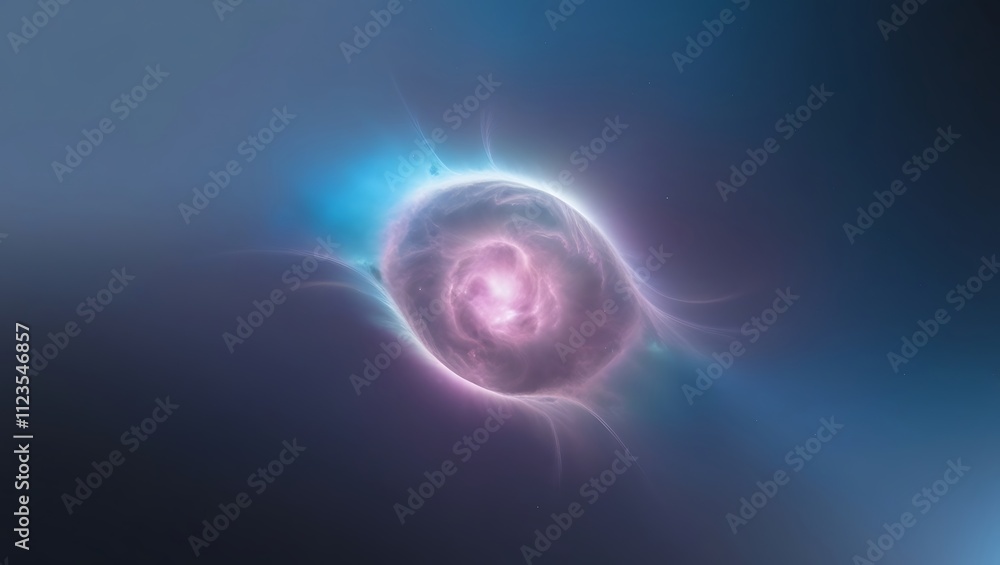 Fototapeta premium Celestial Orb Glowing Energy Cosmic Nebula