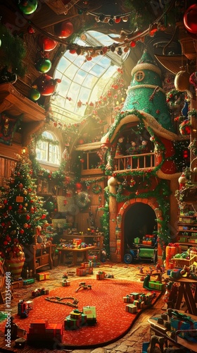 Santa's Workshop Christmas Eve Toy Room