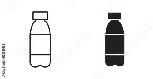 Water bottle Filled flat icons set for apps and web ui designs.