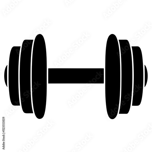 Fitness dumbbell flat design silhouette clipart illustration, Dumbbell various style vector art design isolated, vector illustration design