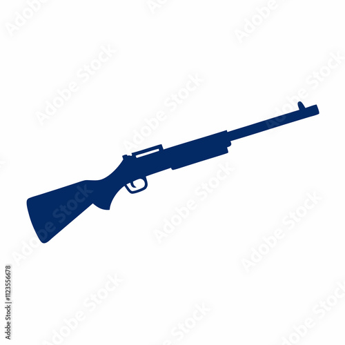 A simple shotgun silhouette clipart illustration, A riffle vector art design isolated, vector illustration design