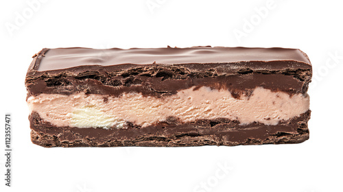 Delicious chocolate dessert bar with creamy layers and rich flavor. photo