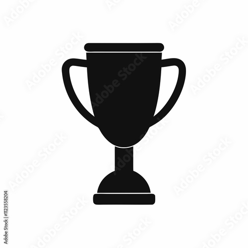Trophy cup silhouette clipart illustration, Award cup vector art design isolated, vector illustration design