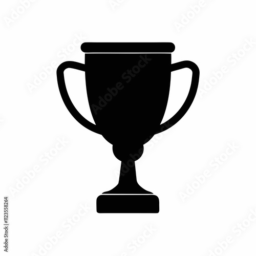 Trophy cup silhouette clipart illustration, Award cup vector art design isolated, vector illustration design