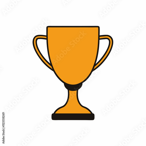 Award cup silhouette clipart illustration, Trophy cup vector art design isolated, vector illustration design