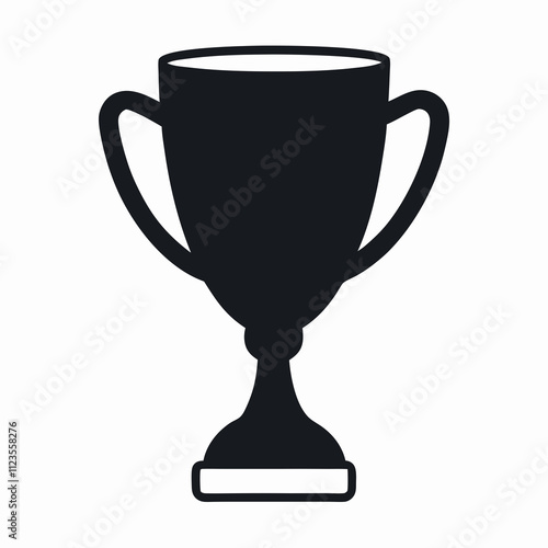Trophy cup silhouette clipart illustration, Award cup vector art design isolated, vector illustration design