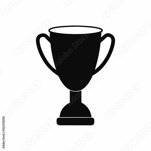 Trophy cup silhouette clipart illustration, Award cup vector art design isolated, vector illustration design