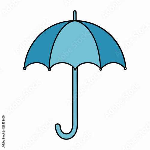 Umbrella silhouette clipart illustration, Umbrella vector art design isolated, vector illustration design