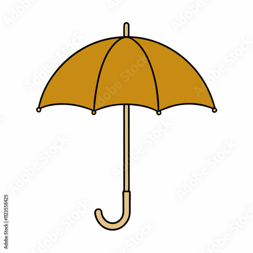Umbrella silhouette clipart illustration, Umbrella vector art design isolated, vector illustration design