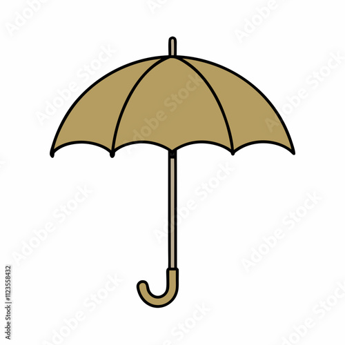 Umbrella silhouette clipart illustration, Umbrella vector art design isolated, vector illustration design