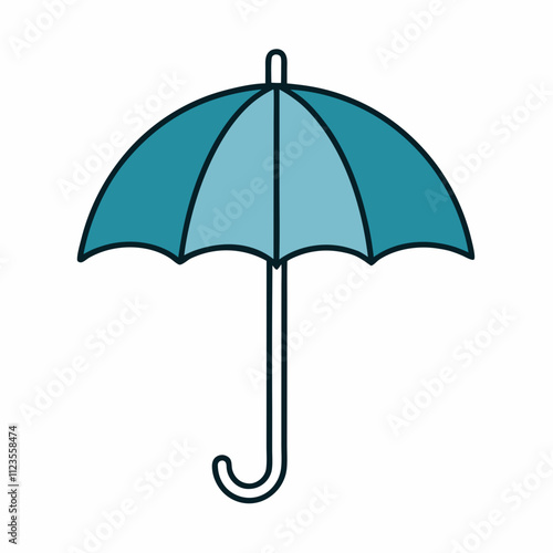 Umbrella silhouette clipart illustration, Umbrella vector art design isolated, vector illustration design