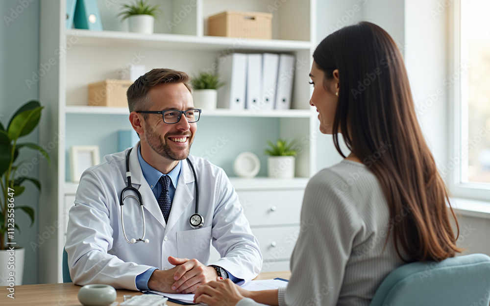 Fototapeta premium Doctor Consulting Patient with a Warm Smile