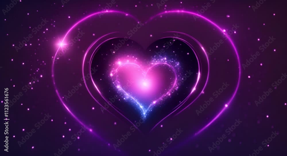 Cosmic heart filled with universe of bright stars glowing on dark gradient background with bokeh lights Concept of love cosmic connection infinite affection universal romance love for universe 4K Cosmic heart filled with universe of bright stars glowing on dark gradient background with bokeh lights Concept of love cosmic connection infinite affection universal romance love for universe 4K