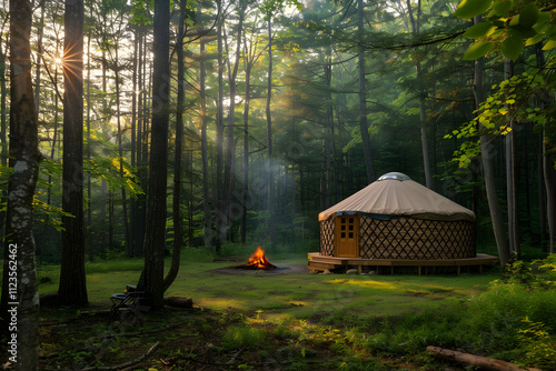 Authentic Yurt Camping Experience: A Serene Traverse into the Heart of the Forest photo