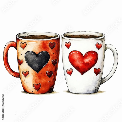 Romantic personalized valentine's gift-wrapped coffee mugs to surprise loved ones