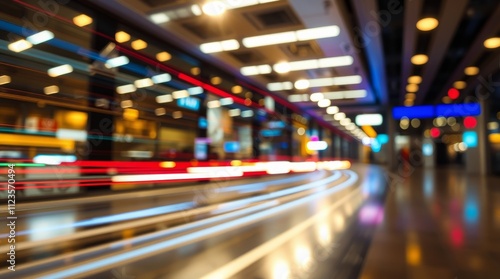 Dynamic urban movement during nighttime at a busy transportation hub