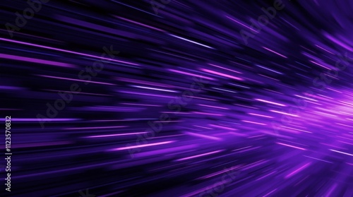 Vibrant purple light trails creating a sense of movement in a digital space