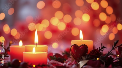 Warm candlelight creates a romantic atmosphere for a special evening celebration