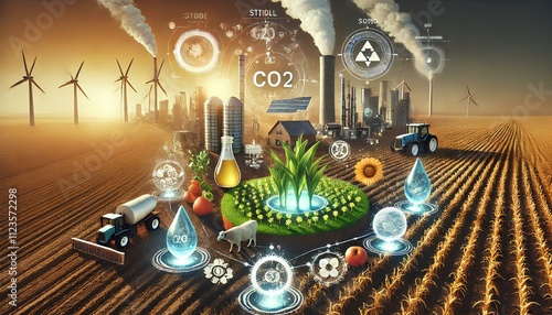 Wallpaper Mural Enhanced crop growth with CO2-based soil solutions—nature meets innovation Torontodigital.ca