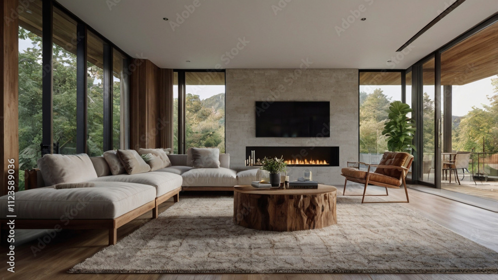 Naklejka premium modern living room