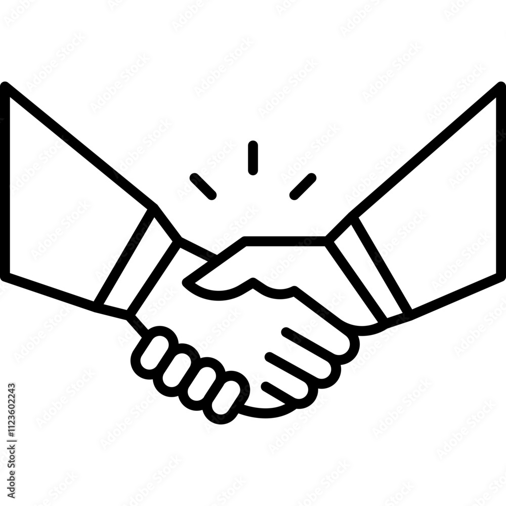 Obraz premium handshake illustration