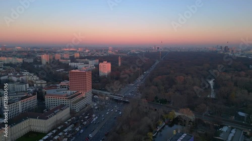 Wallpaper Mural Flea market in front of berlin town hall. Majestic aerial view flight drone Torontodigital.ca