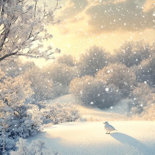 Peace of snowy winter