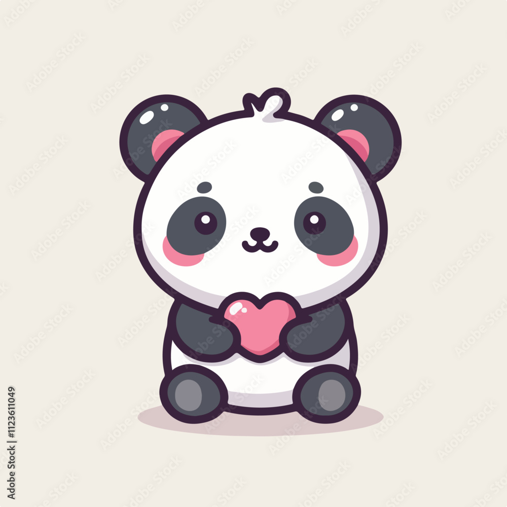 Obraz premium Cute little panda vector