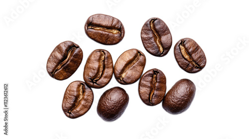 Wallpaper Mural Brown Coffee Beans Isolated on White Background for Your Design Torontodigital.ca