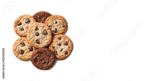 Delicious Assorted Homemade Cookies on a White Background