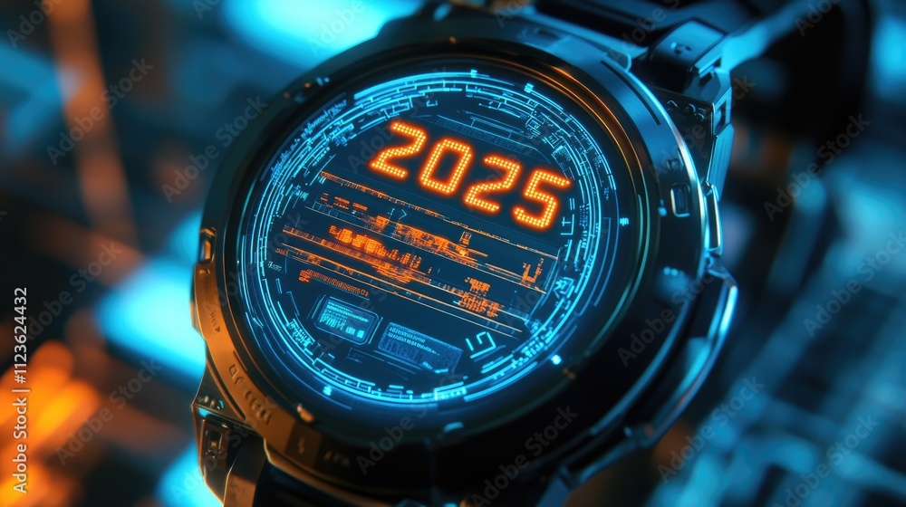 Fototapeta premium A futuristic smartwatch with