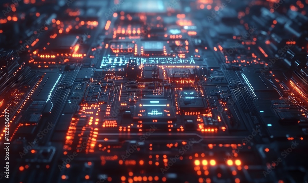 Obraz premium futuristic technology background, Generative AI