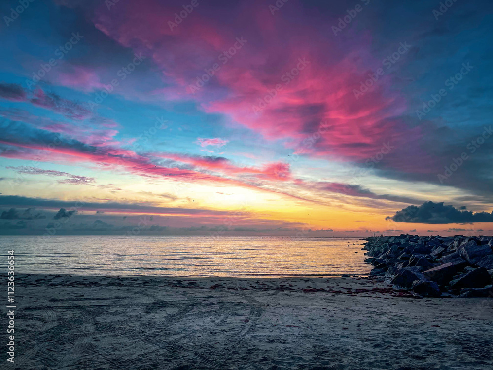 Fototapeta premium sunrise over the sea