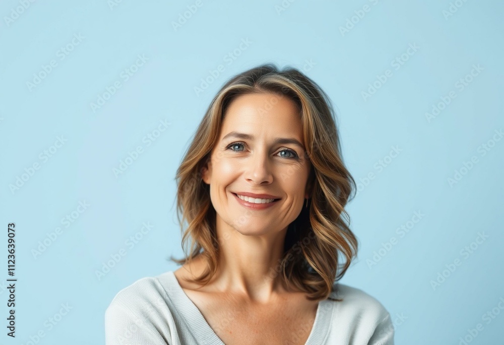 Naklejka premium Half-length portrait of a calm and serene woman