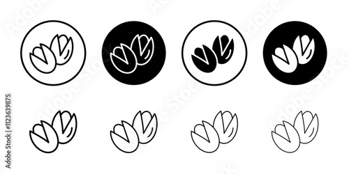 pistachio icon logo sign set vector outline
