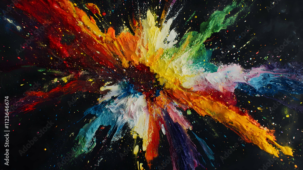 The image is an abstract digital art piece that appears to be made up of different colors and textures. The colors are predominantly blue, purple, pink, orange, and yellow, with some hints of red and The image is an abstract digital art piece that appears to be made up of different colors and textures. The colors are predominantly blue, purple, pink, orange, and yellow, with some hints of red and