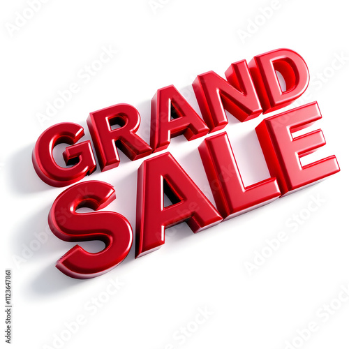 Bold Red Grand Sale Announcement