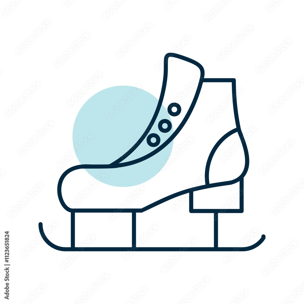 Skating shoes vector icon. Winter sign Skating shoes vector icon. Winter sign