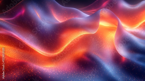 Abstract 3D forms with vivid colors and textured finishes glowing gently against a minimalist gradient