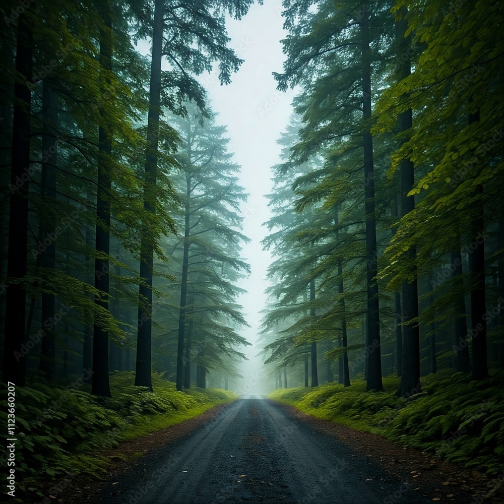 Obraz premium road in the forest